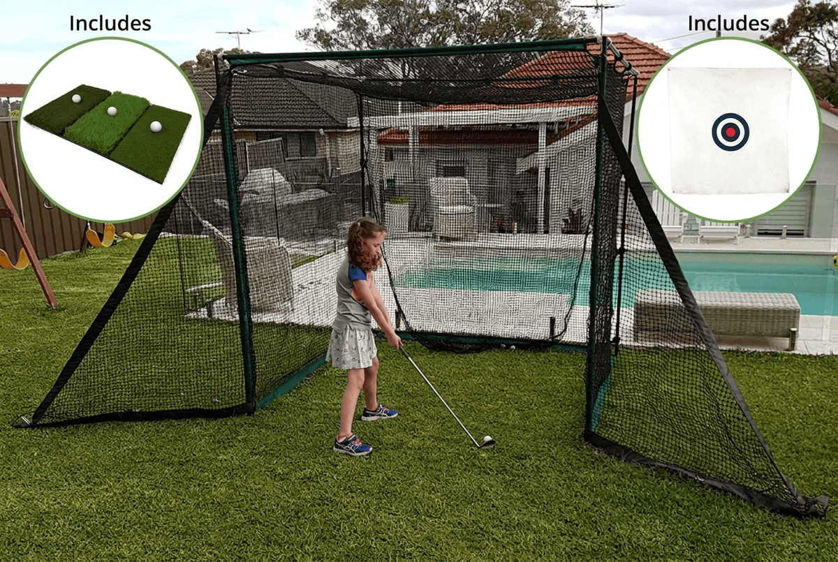Haverford Golf Practice Netting Junior Golf Starter Bundle - Complete Backyard Golf Setup