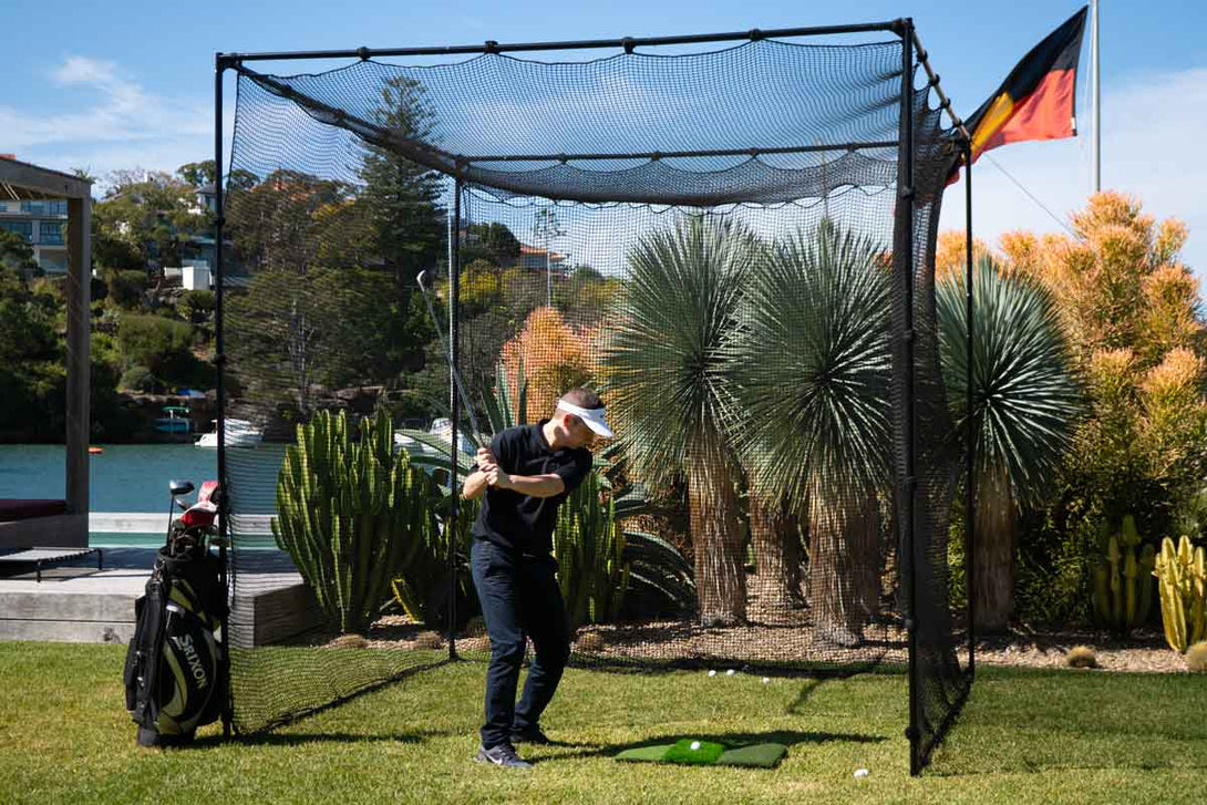 Quatra Sports Cages Golf Practice Cage 3m x 3m Steel Frame