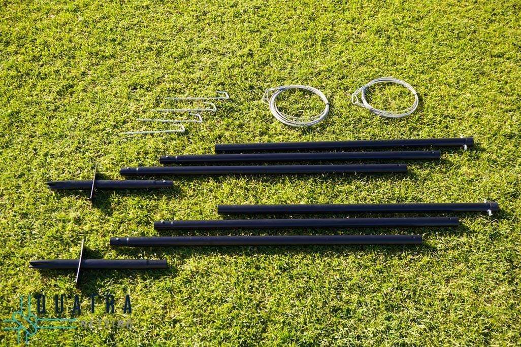Net Stopper Ball Stop Barrier Nets with 2 Support Posts - 40mm sq (Multiple Sizes ...