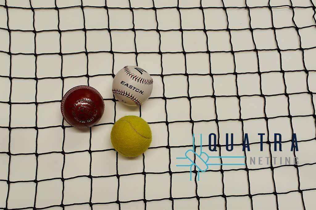 Quatra Sports Netting Black NYLON 45mm SQ 60 Ply / 2mm Diameter (Multiple Sizes)