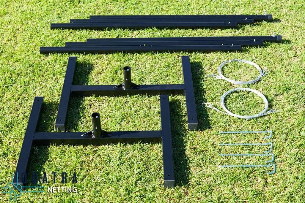 Quatra Sports Netting Heavy Duty Golf Impact Practice Net: 3m x 3m with Support Posts