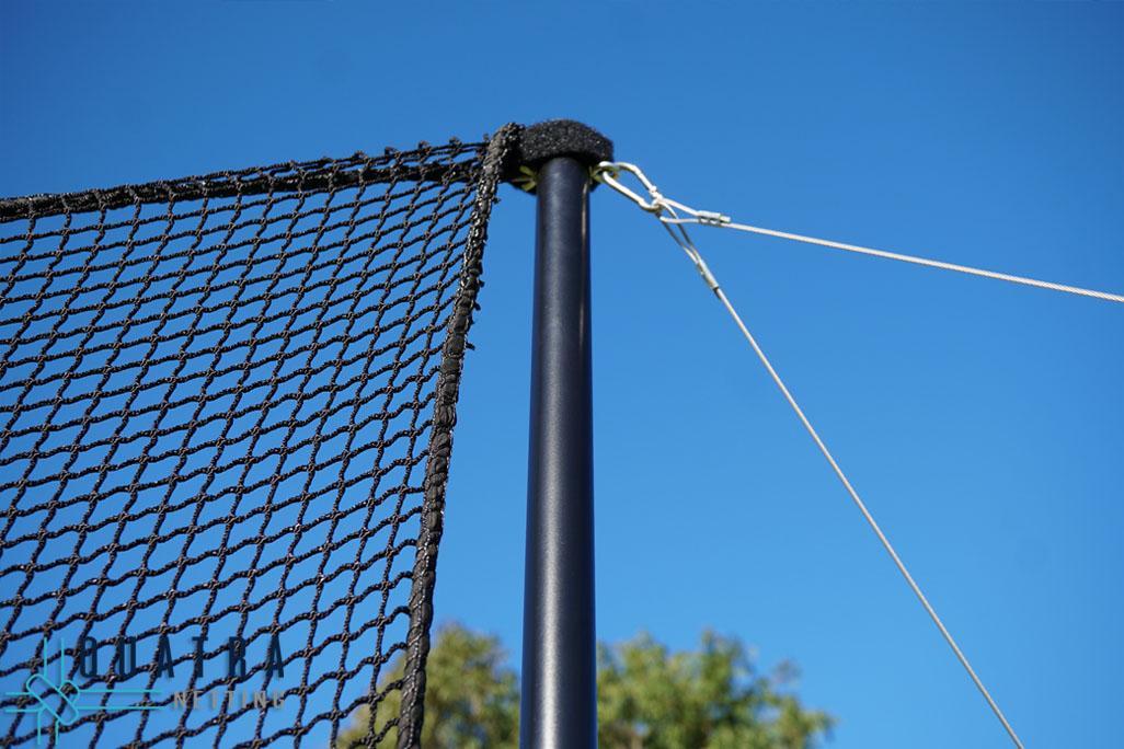 Quatra Sports Netting Heavy Duty Golf Impact Practice Net: 3m x 3m with Support Posts