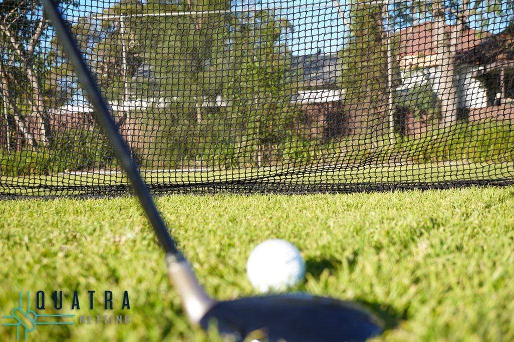 Quatra Sports Netting Heavy Duty Golf Impact Practice Net: 3m x 3m with Support Posts