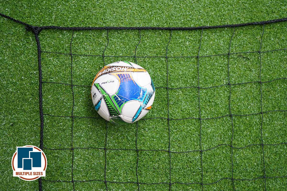 Quatra Sports Netting Soccer Barrier Netting - 100mm sq with 6mm Rope Border (Multiple Sizes)