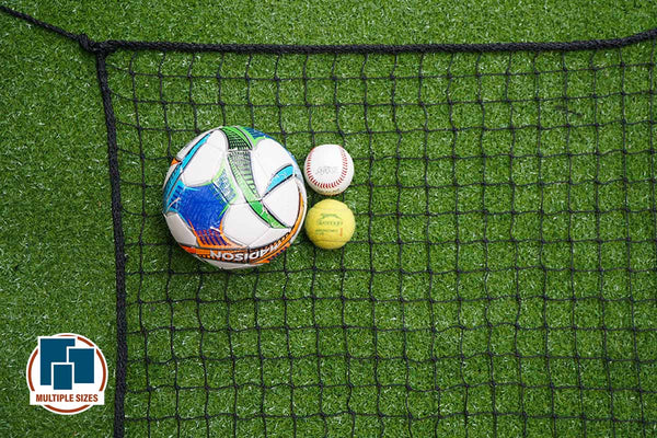 Quatra Sports Netting Soccer Barrier Netting - 40mm sq with 6mm Rope Border (Multiple Sizes)