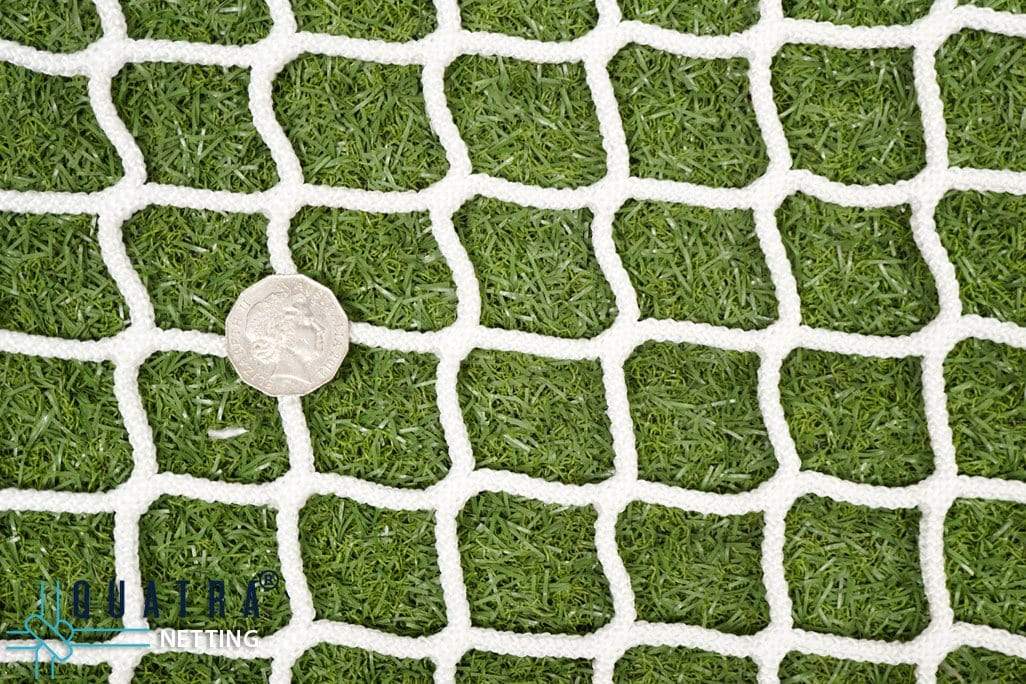 Quatra Sports White Knotless Polypropylene 40mm Squares / 5mm Diameter: 15m x 4m